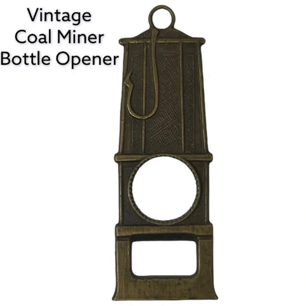 Vintage Rare Coal Miner Lamp Bottle Opener Barware Jewelry Bar Accessories